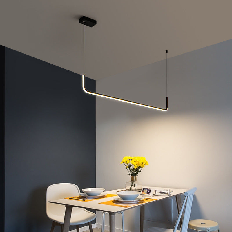 Creative Led Chandelier Minimalist Strip Wide Pressure Lamp