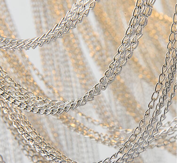 Nordic Light Luxury Tassel Aluminum Chain Chandelier