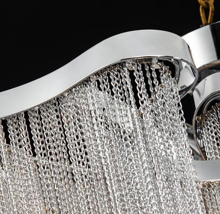 Nordic Light Luxury Tassel Aluminum Chain Chandelier