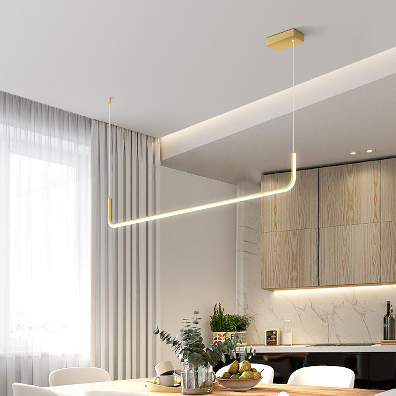 Creative Led Chandelier Minimalist Strip Wide Pressure Lamp